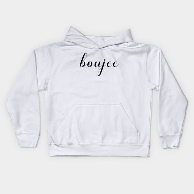 Boujee, Stylised Font in Black Kids Hoodie by LittleMissy